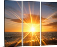 Sunset over the sea