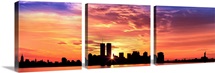 US, New York City, skyline, sunrise