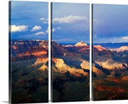 View of Grand Canyon from Shoshone Point, storm cloud shadows, south rim, Grand Canyon National Park, Arizona