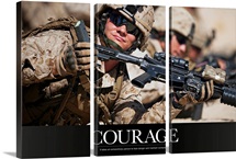 Military Motivational Poster: It takes an extraordinary person to face danger