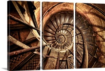 Old Spiral Stairwell in Paris, France