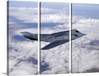 An F-117 Nighthawk stealth fighter in flight over New Mexico