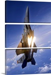 An F15E Strike Eagle pops flares