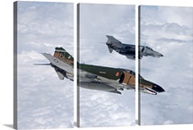 Two QF-4Es fly over the Gulf of Mexico