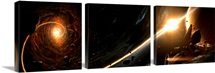 Vision of a black hole destroying a sun