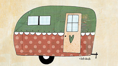 LARGE CANVAS CLUTCH THE CARAVAN