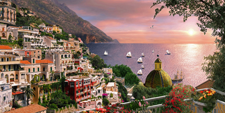 Positano Wall Art & Canvas Prints | Positano Panoramic Photos, Posters ...