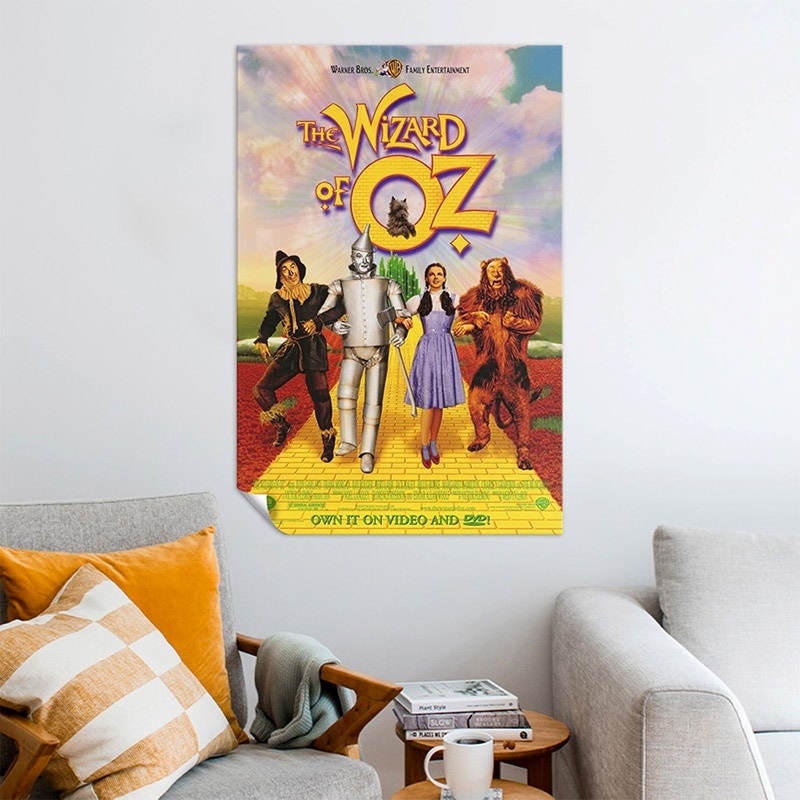 poster from the Wizard of Oz hanging on the wall