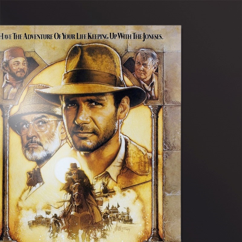 Close up photograph of a poster paper print