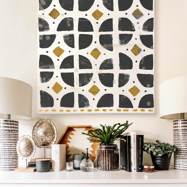 Geometric Print for Hygge Entryway Décor