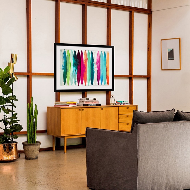 Colorful Abstract Art for the Mid-Century Living Room