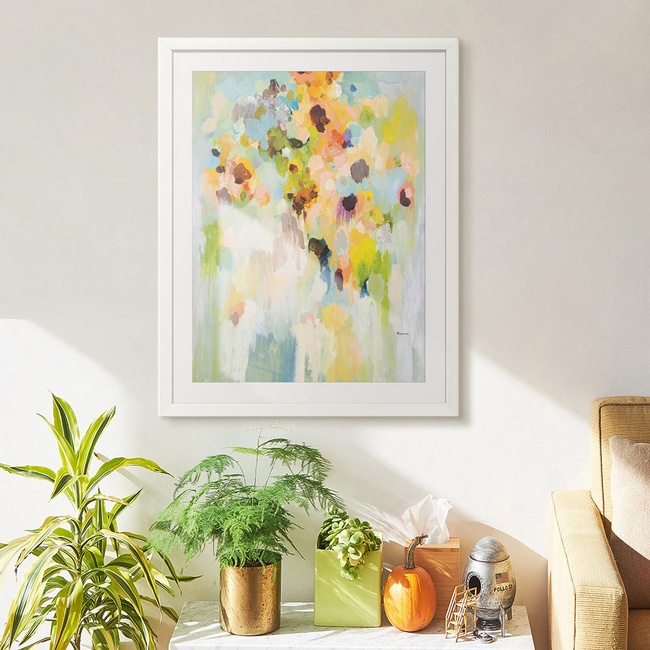 Abstract Floral in Modern Sunroom