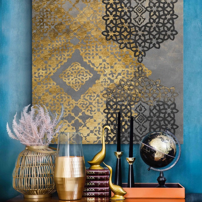 Glam Patterned Art for the Living Room