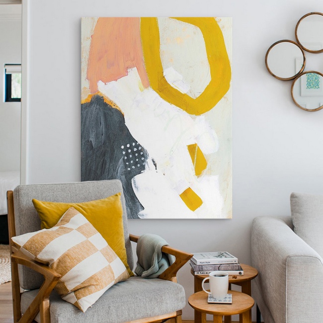 Abstract Art for the Mid-Century Living Room