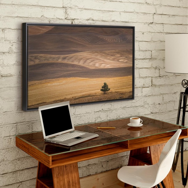 Framed Print in a Modern Workspace