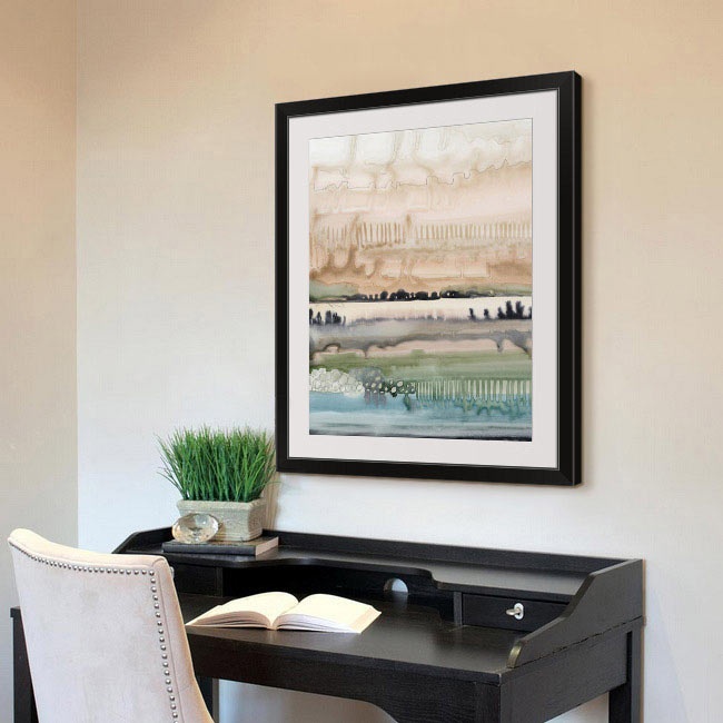 Abstract Landscape Art in Traditional Office Décor