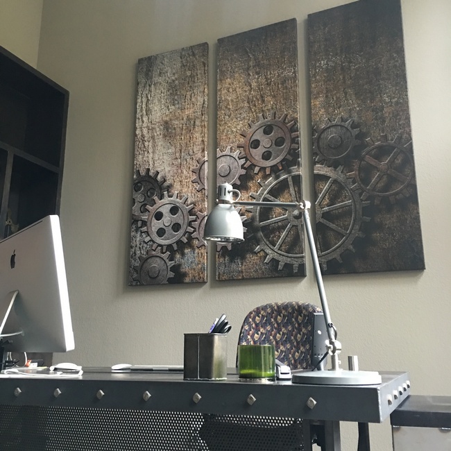 Modern Office with Industrial Accents