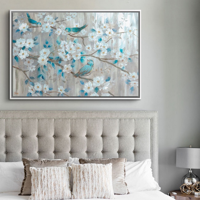 Glam Floral Art for the Bedroom