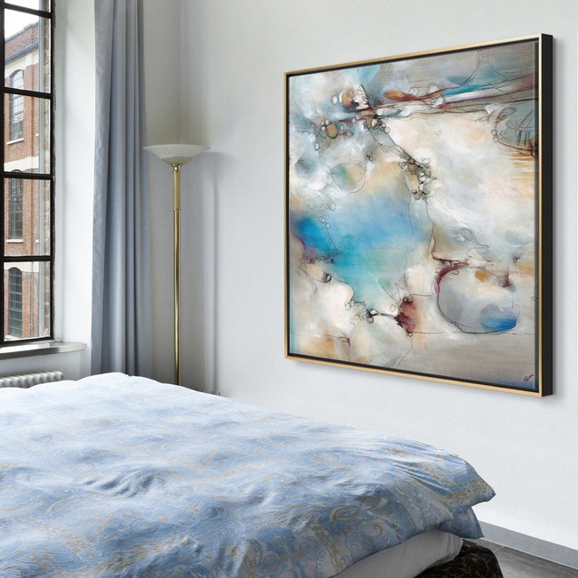 Abstract Art Print for Contemporary Bedroom Décor