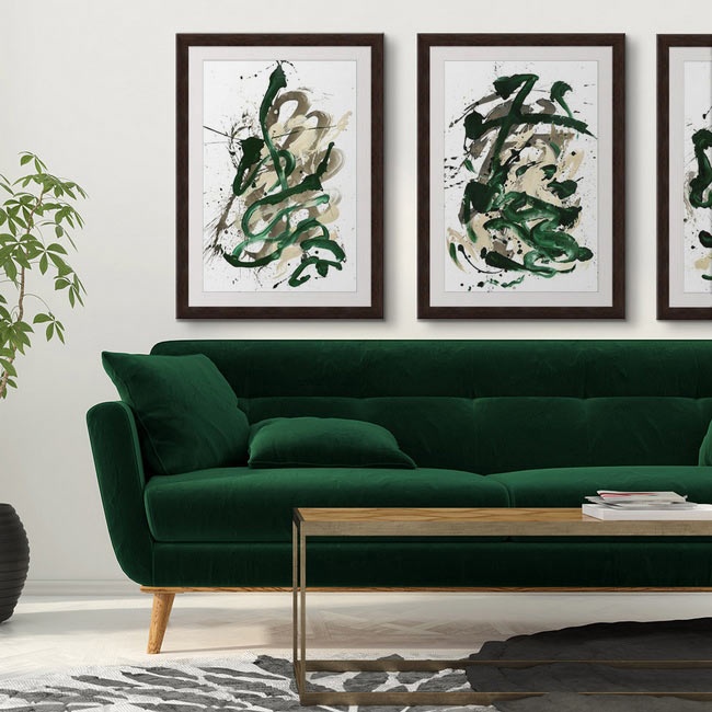 Contemporary Space with Abstract Framed Prints