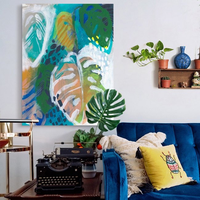 Plant Art for the Bold Bohemian Living Room