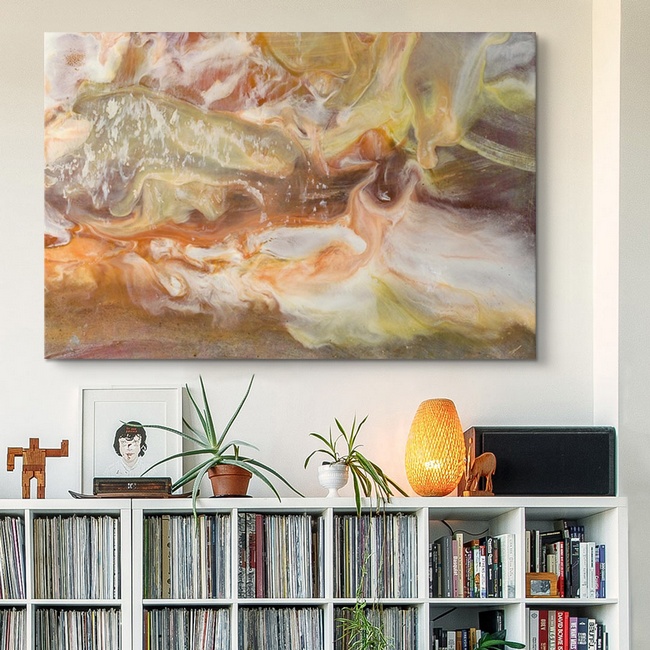 Cozy Abstract Art in Contemporary Style Living Room