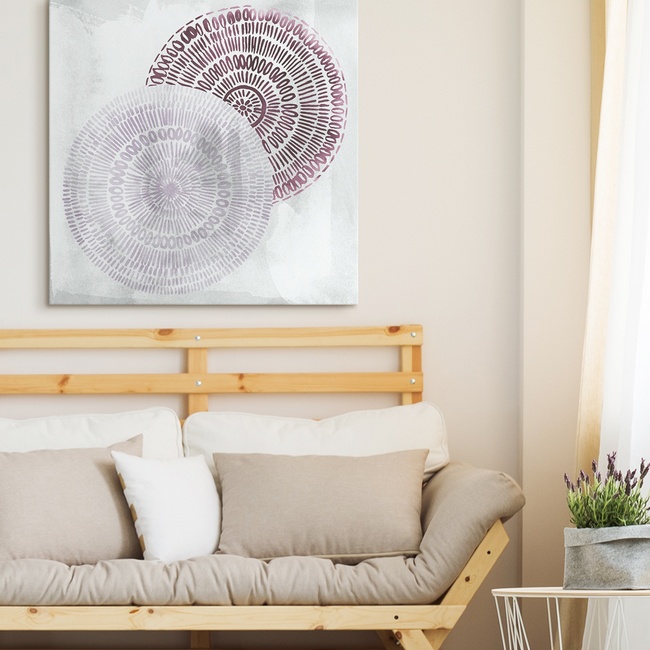 Mandala Art in Scandinavian Living Room