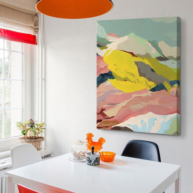 Modern Dining Room featuring Abstract Landscape Wall Art