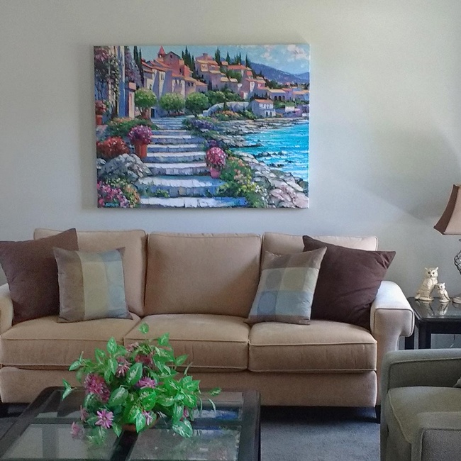 Classic Art in a Traditional Living Room