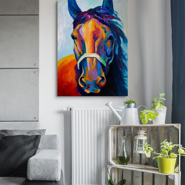 Colorful Horse Art in a Small Space