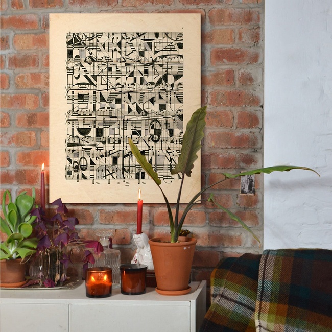Vintage Art Print Styled in a Farmhouse Living Room