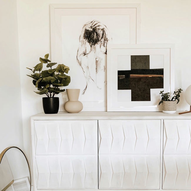 Framed Prints in Scandinavian Living Room