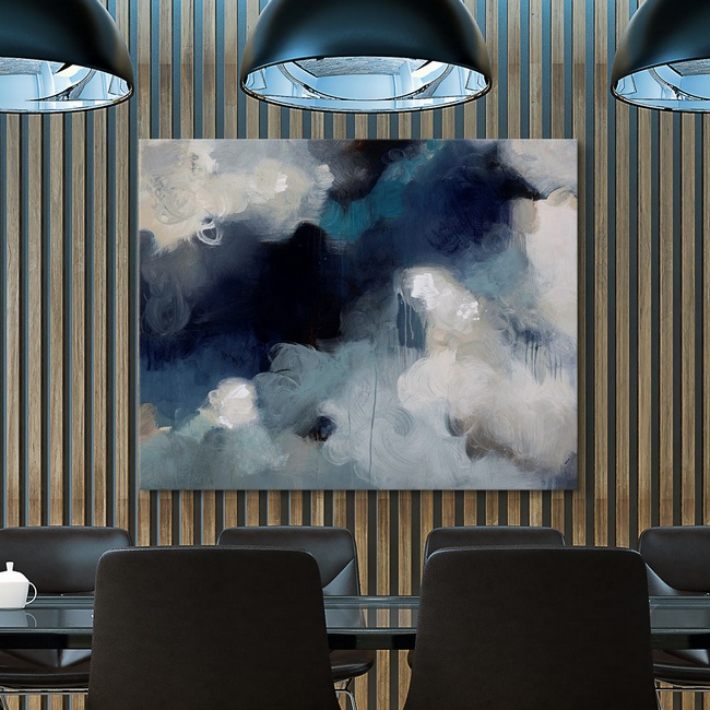 Blue Abstract Art for a Modern Office