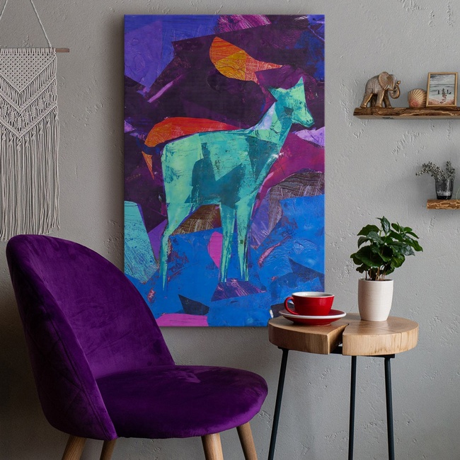 Contemporary Blue Art for a Living Room