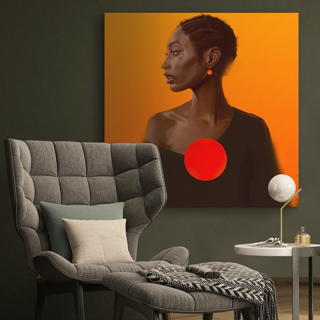 Contemporary Portrait Art for Modern Living Room Décor