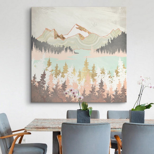 Mountain Landscape for a Modern Dining Room