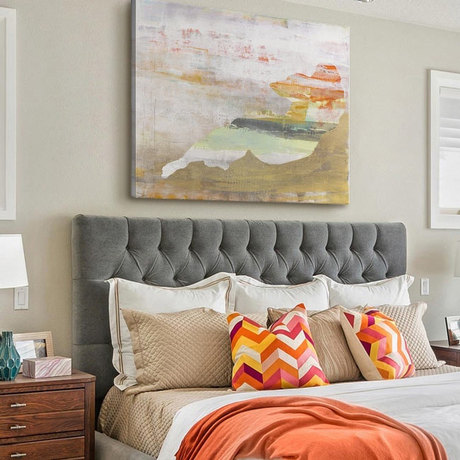 Moody Abstract Art for the Traditional Bedroom