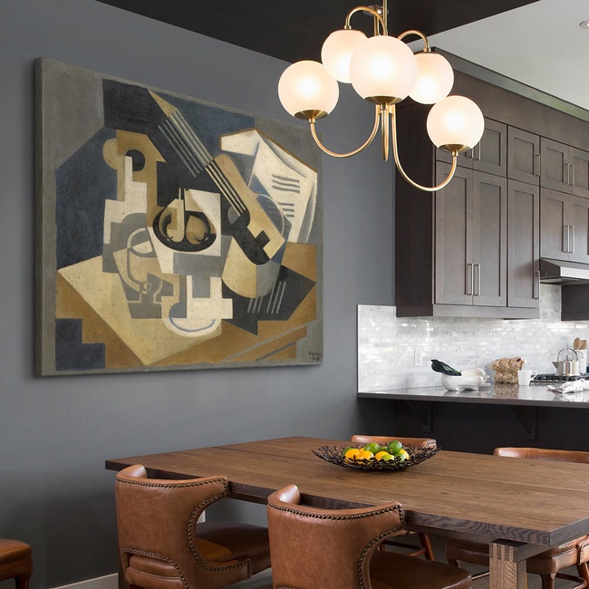 Cubist Art for a Mid-Century Dining Room