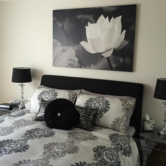 Black and White Glam Bedroom Great Big Canvas