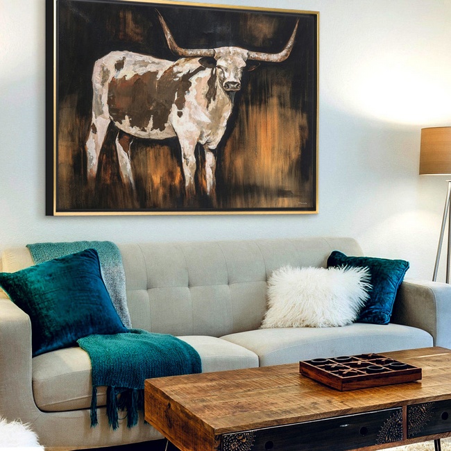 Rustic Cow Art for the Modern Living Room