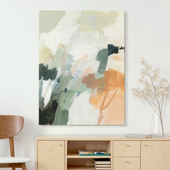 Neutral Abstract Art for a Scandinavian Entryway