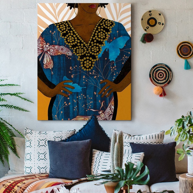 Modern Portrait Art for a Boho Living Room