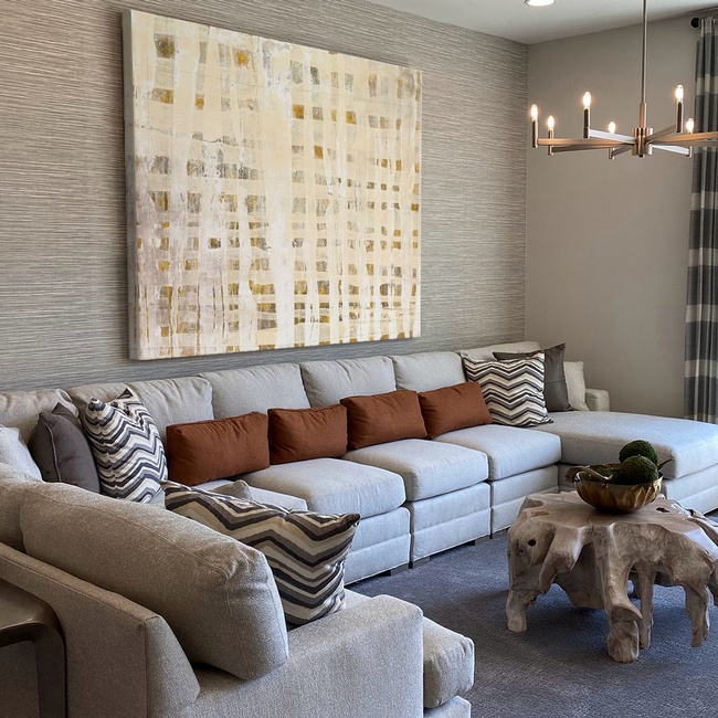 Neutral Abstract Print for a Modern Living Room