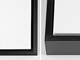 image thumbnail of Close-up views of the corners of a canvas with a black floating frame