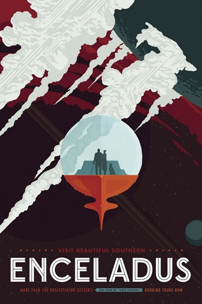 Enceladus - JPL Travel Poster