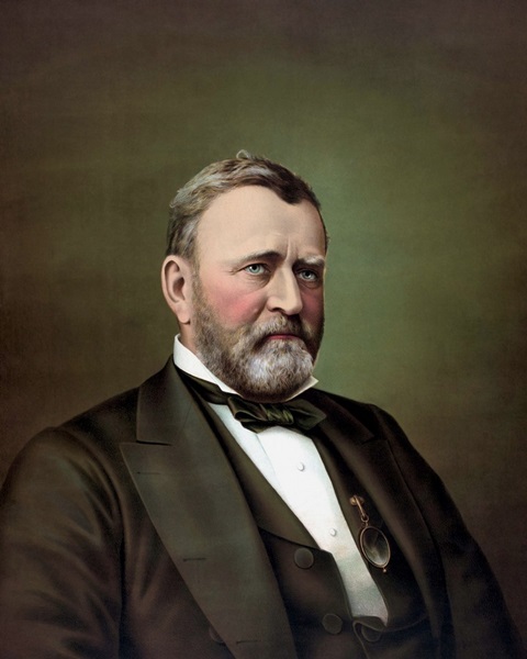 Vintage American History painting of Ulysses S. Grant