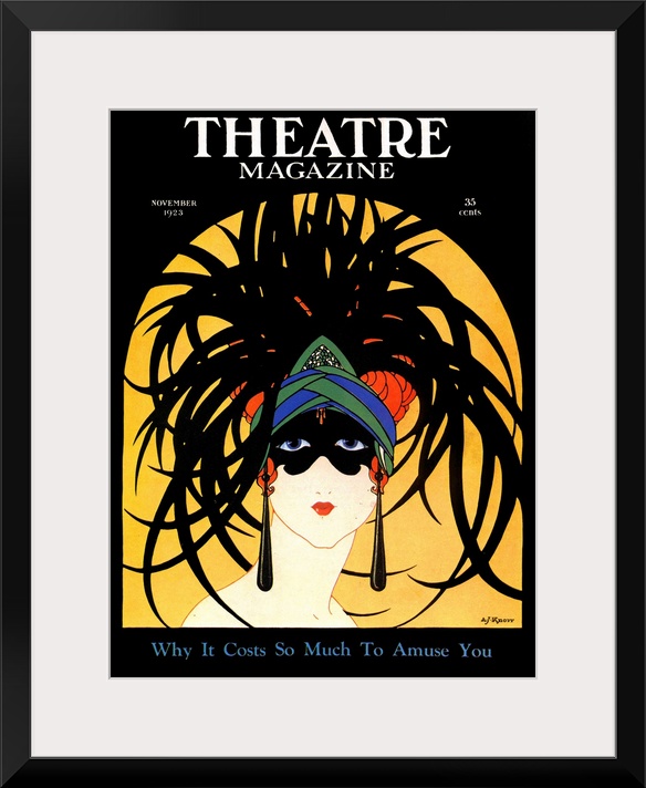 Theatre.1920s.USA.masks magazines art deco...