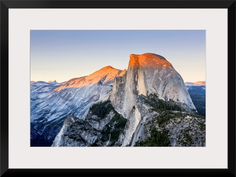 Half Dome at sunset from Glacier Point, Yosemite National Park, California, United States of America.