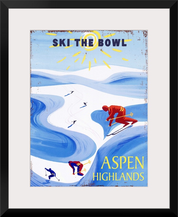 Aspen Highlands Vintage Advertising Poster