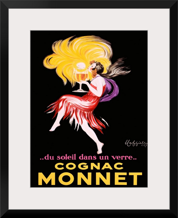 Cognac Monnet Vintage Advertising Poster